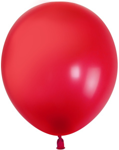 Воздушные шары 100 шт 10"(25 см) Красный (S52), пастель, 100 шт.